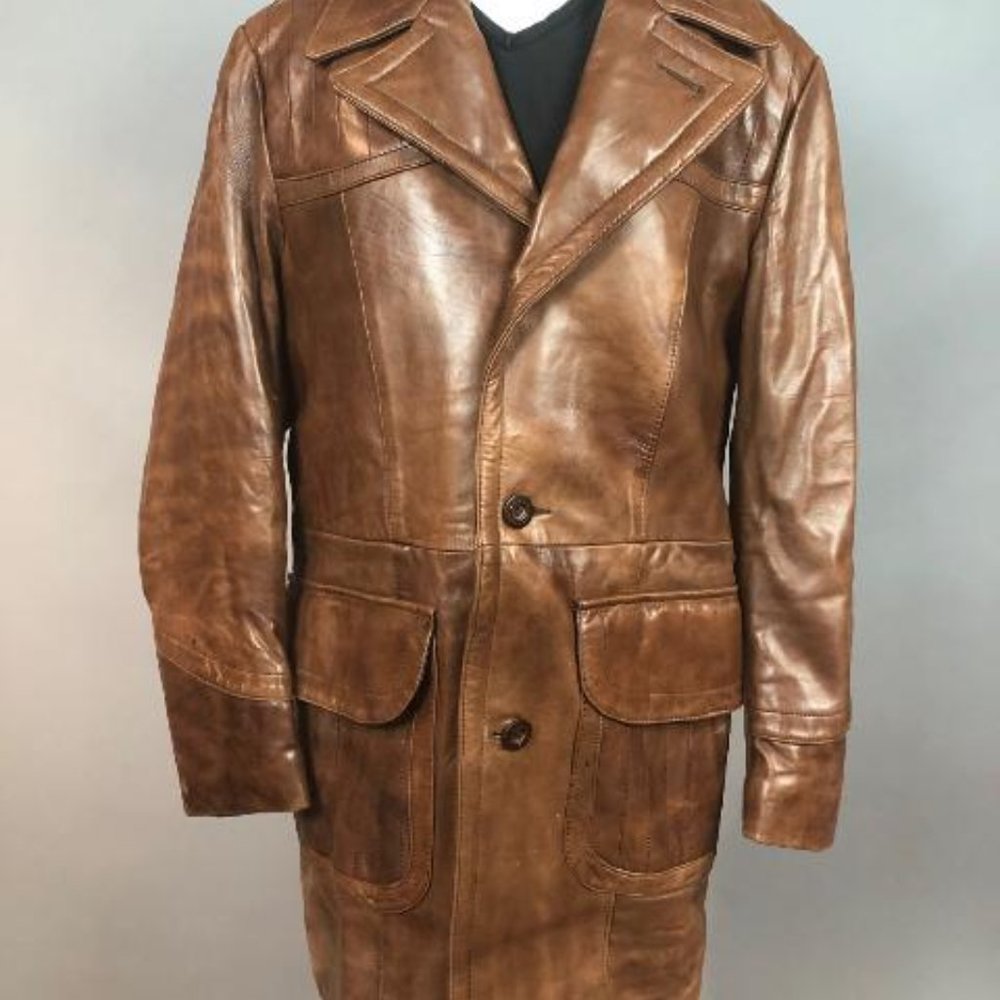 1970s Field & Steam Gordan Ferguson Leather coat 40L